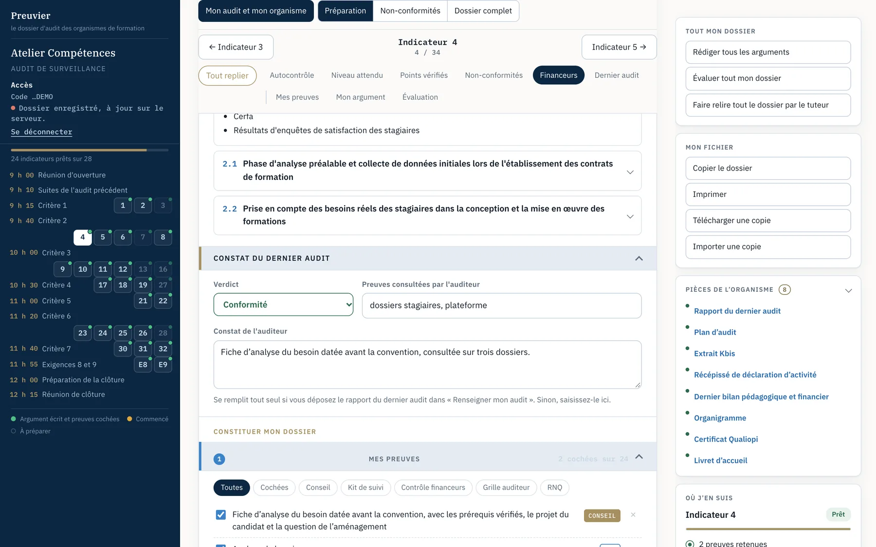 Le jour de l’audit